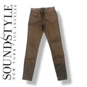 Sound Style by Beau Dawson NYLA Mega Stretch Bronze Metallic Jeggings, Size 6
